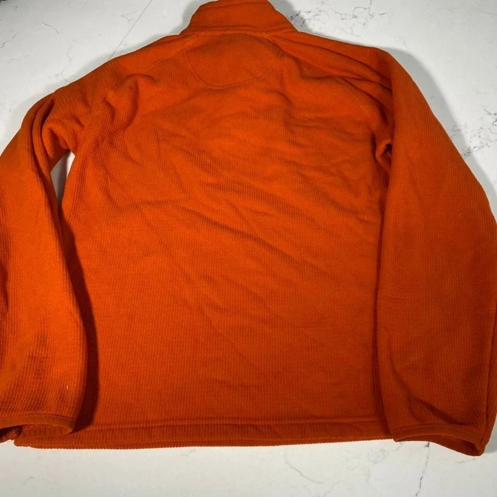 The North‎ Face Burnt Orange Quarter Zip Waffle Fleece Men's Small